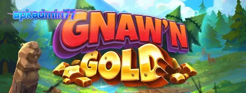 Tampilan visual slot Gnaw’n Gold dengan tema alam dan simbol berang-berang.